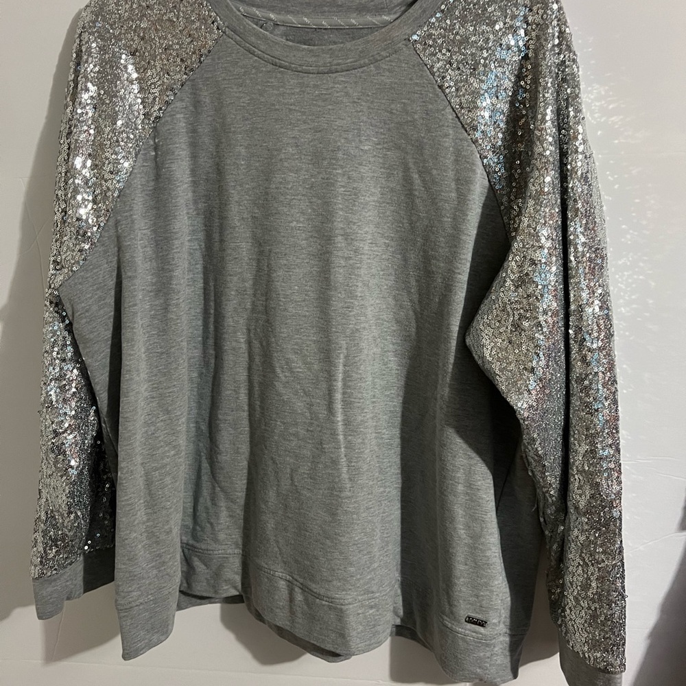 Marc New York Performance Glitter Sleeves Shirt